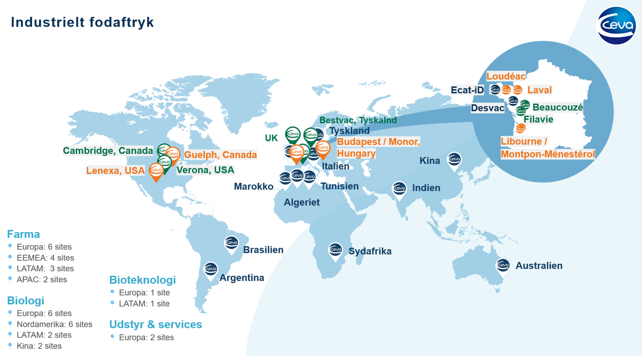 Ceva industrielt aftryk globalt set